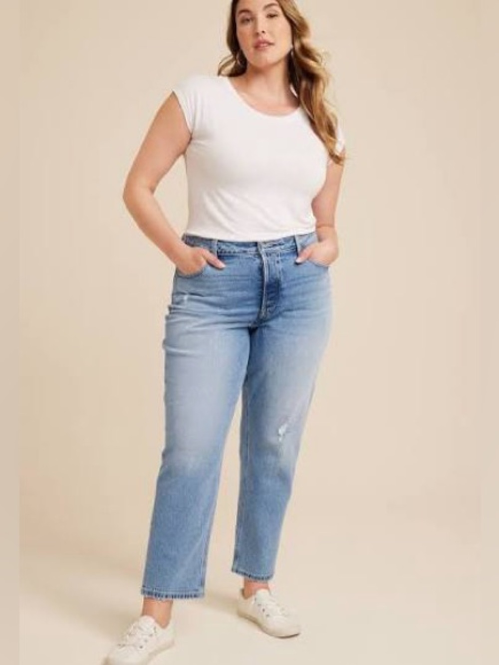 NWT Plus Size Goldie Blues™ Light Cheeky Taper Ankle Jean